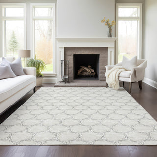 Piper Looms Chantille Geometric ACN960 Ivory Machine Washable Area Rug Lifestyle Image Feature