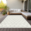 Piper Looms Chantille Geometric ACN960 Ivory Machine Washable Area Rug Outdoor Lifestyle Image Feature