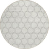 Piper Looms Chantille Geometric ACN960 Ivory Machine Washable Area Rug Round Main Image