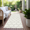 Piper Looms Chantille Geometric ACN960 Ivory Machine Washable Area Rug Runner Outdoor Lifestyle Image Feature
