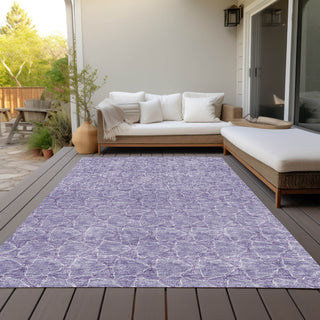 Piper Looms Chantille Geometric ACN960 Lavender Machine Washable Area Rug Outdoor Lifestyle Image Feature