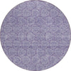 Piper Looms Chantille Geometric ACN960 Lavender Machine Washable Area Rug Round Main Image