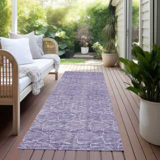 Piper Looms Chantille Geometric ACN960 Lavender Machine Washable Area Rug Runner Outdoor Lifestyle Image Feature