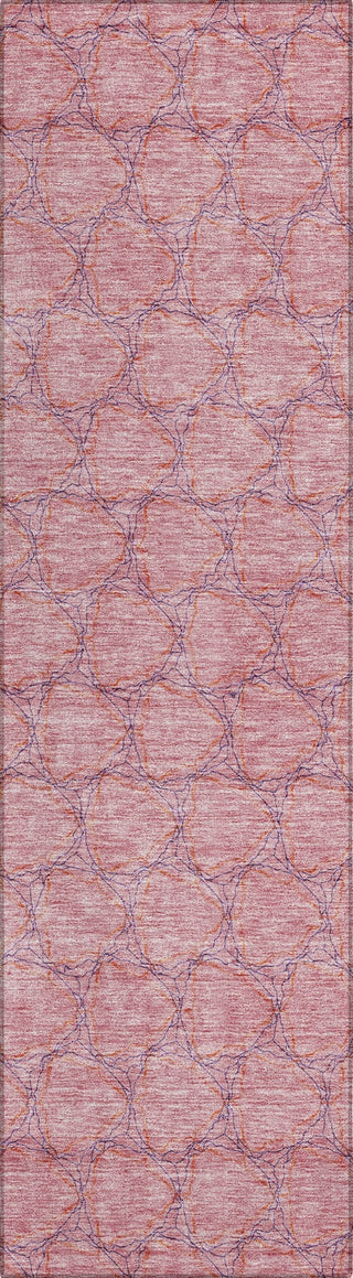Piper Looms Chantille Geometric ACN960 Pink Machine Washable Area Rug Runner Main Image