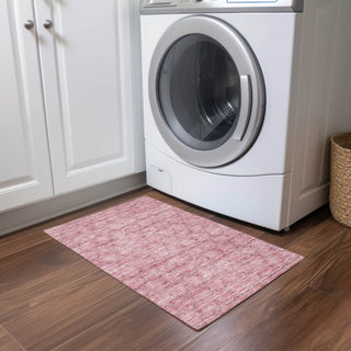 Piper Looms Chantille Geometric ACN960 Pink Machine Washable Area Rug Scatter Lifestyle Image Feature
