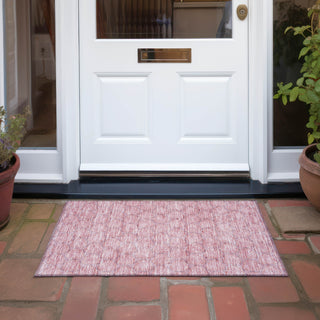 Piper Looms Chantille Geometric ACN960 Pink Machine Washable Area Rug Scatter Outdoor Lifestyle Image Feature