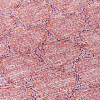 Piper Looms Chantille Geometric ACN960 Pink Machine Washable Area Rug Swatch Image