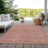 Piper Looms Chantille Geometric ACN960 Salmon Machine Washable Area Rug Outdoor Lifestyle Image Feature