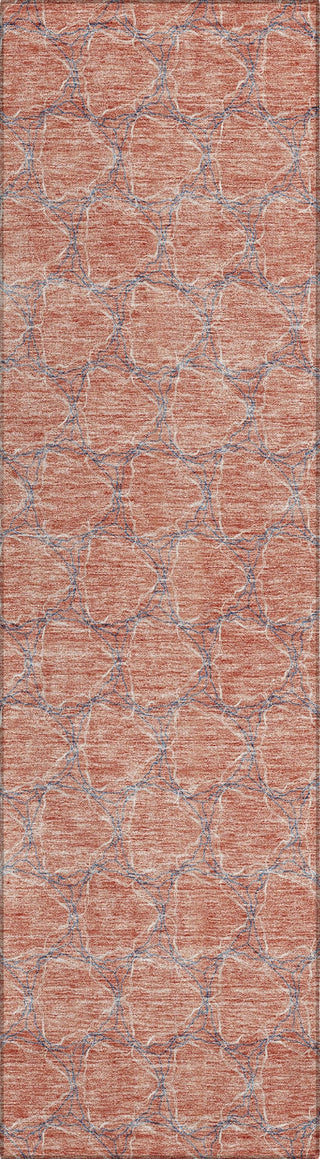 Piper Looms Chantille Geometric ACN960 Salmon Machine Washable Area Rug Runner Main Image