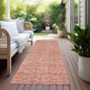 Piper Looms Chantille Geometric ACN960 Salmon Machine Washable Area Rug Runner Outdoor Lifestyle Image Feature