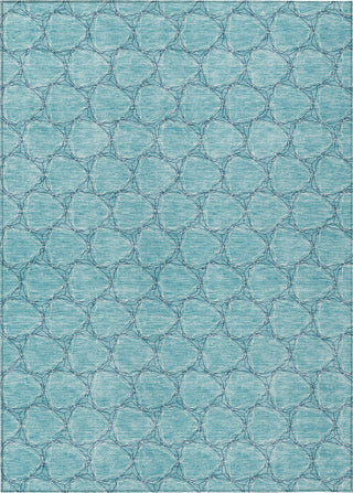 Piper Looms Chantille Geometric ACN960 Teal Machine Washable Area Rug main image