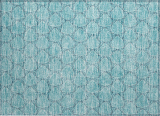 Piper Looms Chantille Geometric ACN960 Teal Machine Washable Area Rug Scatter Main Image