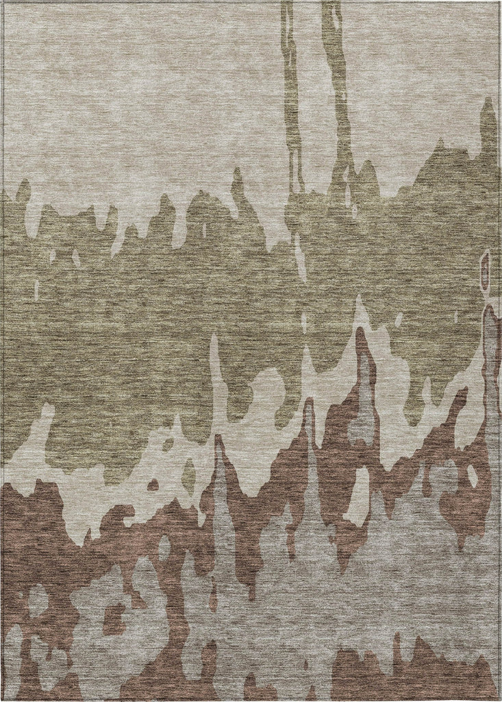 Piper Looms Chantille Abstract ACN961 Beige Machine Washable Area Rug main image
