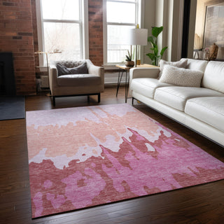 Piper Looms Chantille Abstract ACN961 Blush Machine Washable Area Rug Lifestyle Image Feature