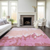 Piper Looms Chantille Abstract ACN961 Blush Machine Washable Area Rug Lifestyle Image Feature