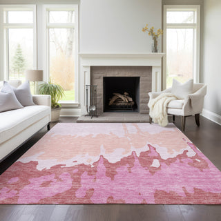 Piper Looms Chantille Abstract ACN961 Blush Machine Washable Area Rug Lifestyle Image Feature