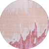 Piper Looms Chantille Abstract ACN961 Blush Machine Washable Area Rug Round Main Image