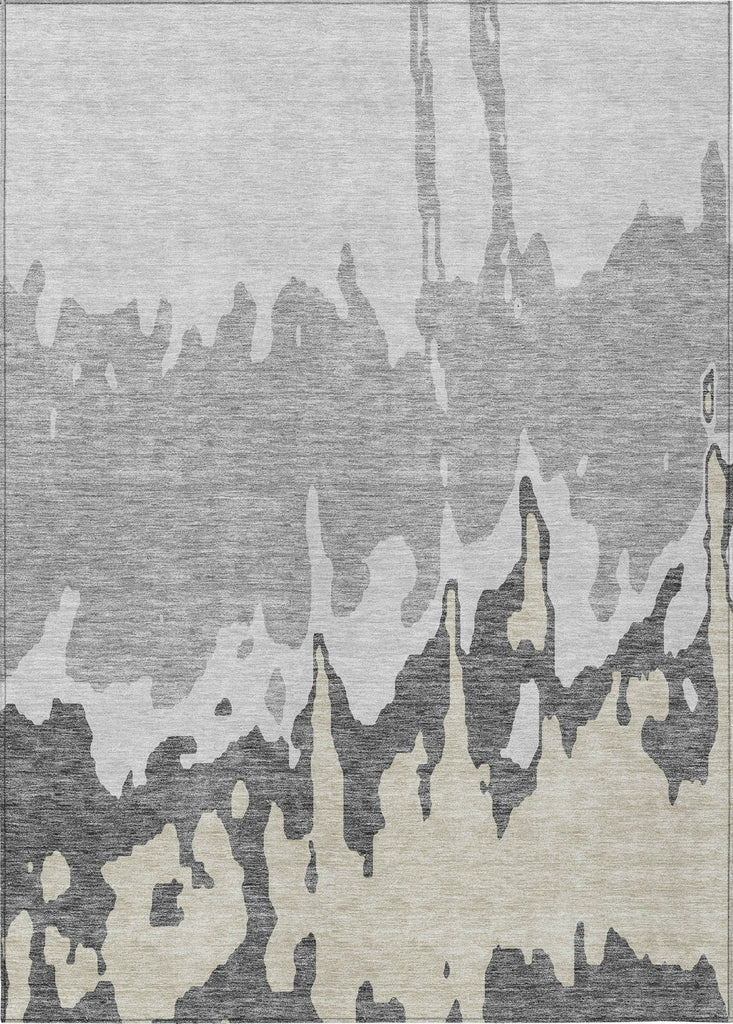 Piper Looms Chantille Abstract ACN961 Gray Machine Washable Area Rug main image