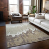 Piper Looms Chantille Abstract ACN961 Ivory Machine Washable Area Rug Lifestyle Image Feature