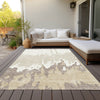 Piper Looms Chantille Abstract ACN961 Ivory Machine Washable Area Rug Outdoor Lifestyle Image Feature