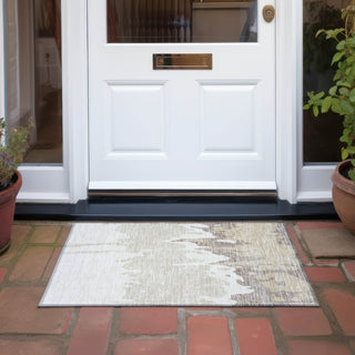 Piper Looms Chantille Abstract ACN961 Ivory Machine Washable Area Rug Scatter Outdoor Lifestyle Image Feature