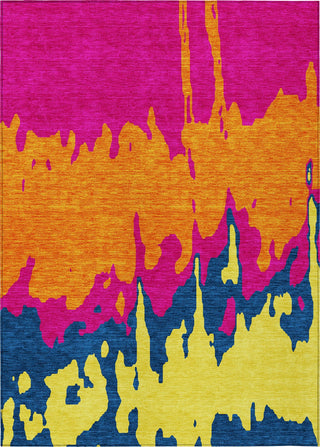 Piper Looms Chantille Abstract ACN961 Pink Machine Washable Area Rug main image