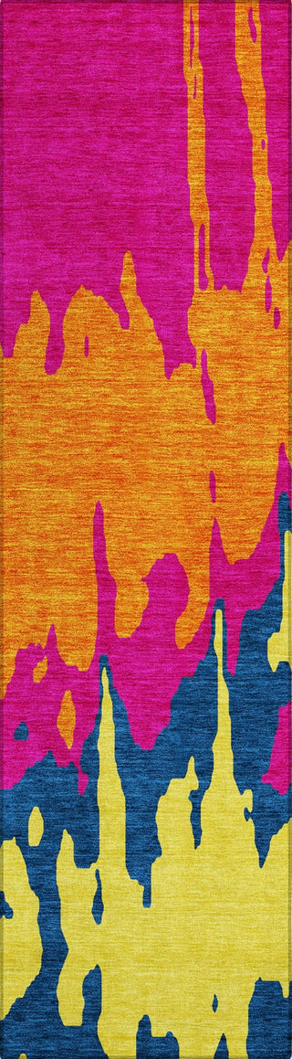 Piper Looms Chantille Abstract ACN961 Pink Machine Washable Area Rug Runner Main Image