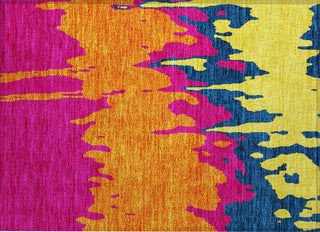 Piper Looms Chantille Abstract ACN961 Pink Machine Washable Area Rug Scatter Main Image