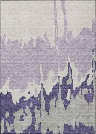 Piper Looms Chantille Abstract ACN961 Purple Machine Washable Area Rug main image