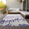 Piper Looms Chantille Abstract ACN961 Purple Machine Washable Area Rug Outdoor Lifestyle Image Feature