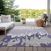 Piper Looms Chantille Abstract ACN961 Purple Machine Washable Area Rug Outdoor Lifestyle Image Feature