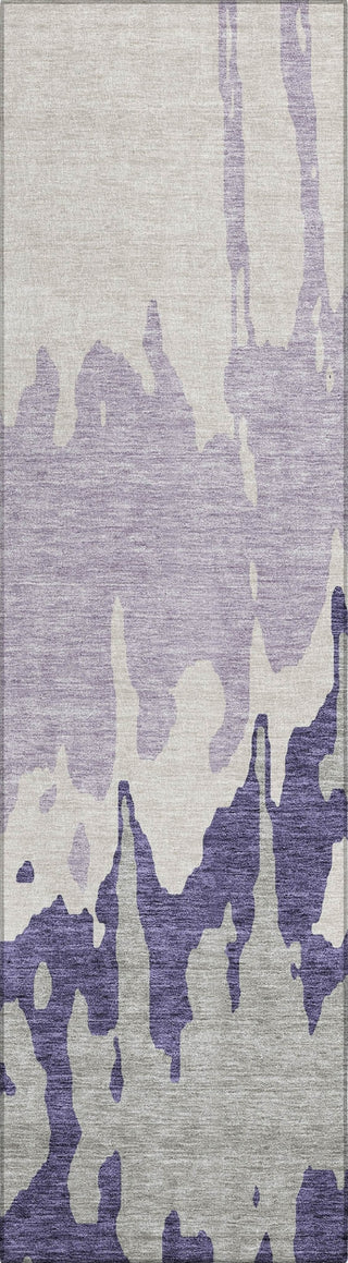 Piper Looms Chantille Abstract ACN961 Purple Machine Washable Area Rug Runner Main Image