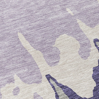 Piper Looms Chantille Abstract ACN961 Purple Machine Washable Area Rug Swatch Image