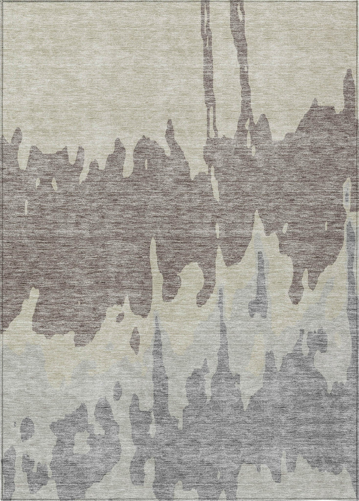 Piper Looms Chantille Abstract ACN961 Taupe Machine Washable Area Rug main image