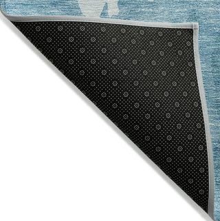 Piper Looms Chantille Abstract ACN961 Teal Machine Washable Area Rug Backing Image