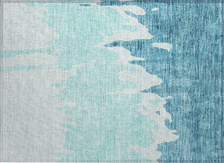 Piper Looms Chantille Abstract ACN961 Teal Machine Washable Area Rug Scatter Main Image