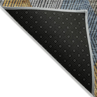 Piper Looms Chantille Geometric ACN962 Gray Machine Washable Area Rug Backing Image