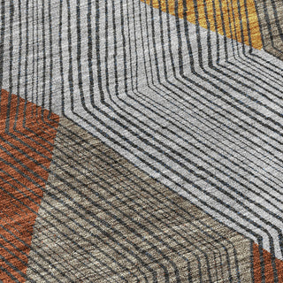 Piper Looms Chantille Geometric ACN962 Gray Machine Washable Area Rug Swatch Image