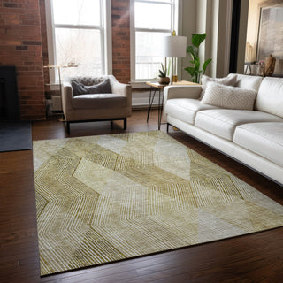 Piper Looms Chantille Geometric ACN962 Ivory Machine Washable Area Rug Lifestyle Image Feature