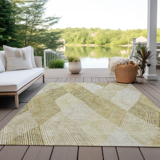 Piper Looms Chantille Geometric ACN962 Ivory Machine Washable Area Rug Outdoor Lifestyle Image Feature