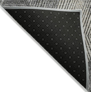 Piper Looms Chantille Geometric ACN962 Pewter Machine Washable Area Rug Backing Image