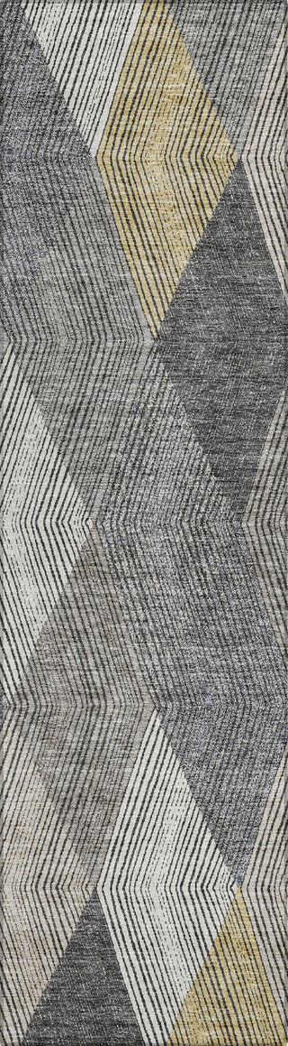 Piper Looms Chantille Geometric ACN962 Pewter Machine Washable Area Rug Runner Main Image