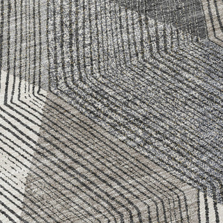 Piper Looms Chantille Geometric ACN962 Pewter Machine Washable Area Rug Swatch Image