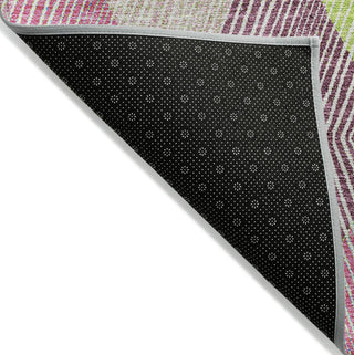 Piper Looms Chantille Geometric ACN962 Pink Machine Washable Area Rug Backing Image