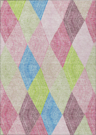 Piper Looms Chantille Geometric ACN962 Pink Machine Washable Area Rug main image