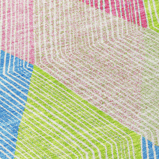 Piper Looms Chantille Geometric ACN962 Pink Machine Washable Area Rug Swatch Image