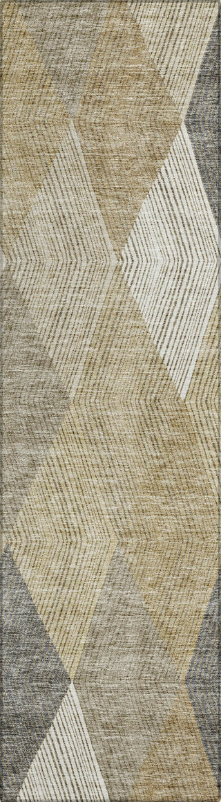 Piper Looms Chantille Geometric ACN962 Wheat Machine Washable Area Rug Runner Main Image