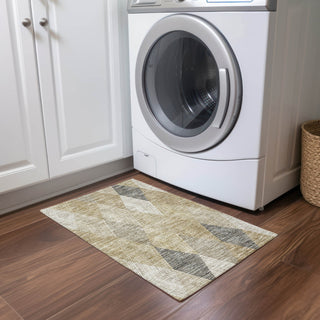 Piper Looms Chantille Geometric ACN962 Wheat Machine Washable Area Rug Scatter Lifestyle Image Feature