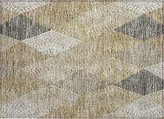 Piper Looms Chantille Geometric ACN962 Wheat Machine Washable Area Rug Scatter Main Image