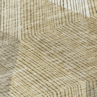 Piper Looms Chantille Geometric ACN962 Wheat Machine Washable Area Rug Swatch Image
